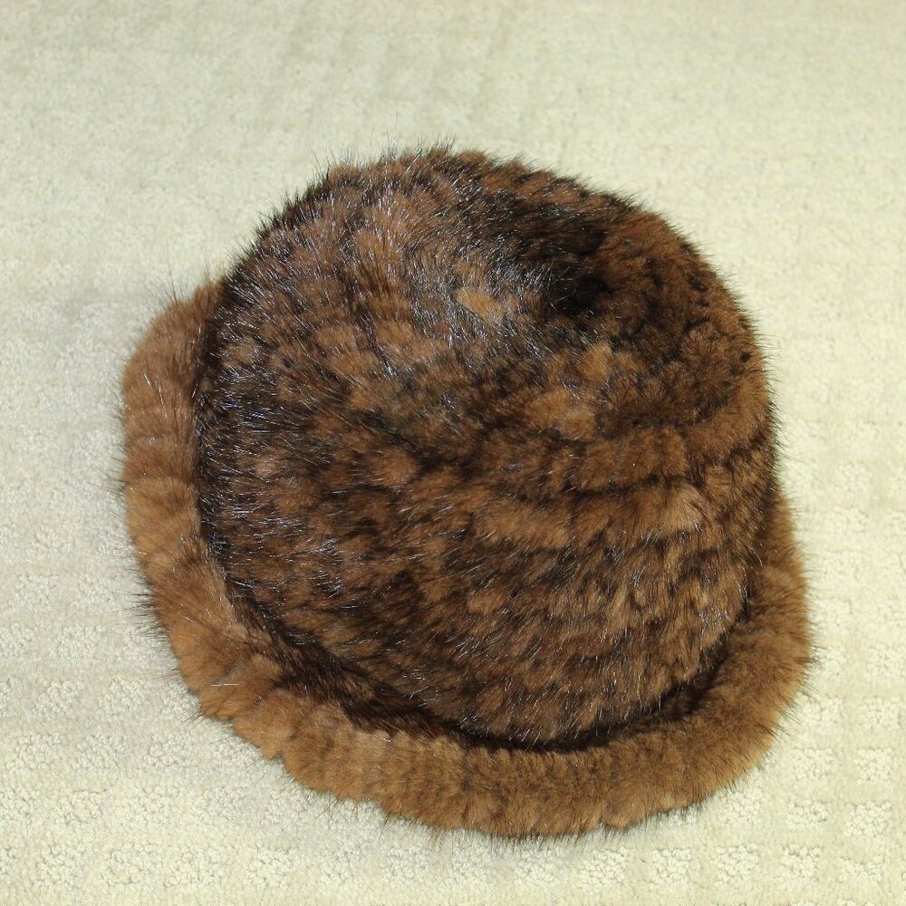Classic Brown Mink Knit Bucket Hat